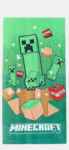 Sinsay - Bavlněný ručník Minecraft - zelená