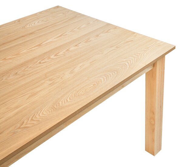 Rozkládací jídelní stůl MADURA Světlý jasan 180/280 cm 100 cm