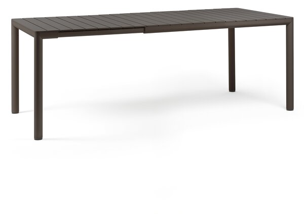 Plastový rozkládací stůl TEVERE Rozměr: 147x90 + 64 cm, Odstín: Tortora
