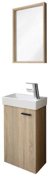 KOUPELNA PRO HOSTY, Sonoma dub, 40 cm home24 - Koupelnové série, Online Only