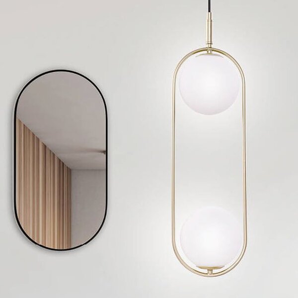 Candellux Cordel závěsné svítidlo 2x28 W bílá-mosaz 32-73464