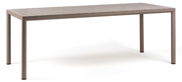 Plastový rozkládací stůl TEVERE Rozměr: 147x90 + 64 cm, Odstín: Tortora