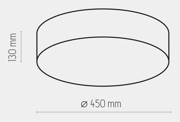Stropní svítidlo RONDO 4xE27/15W/230V pr. 45 cm černá