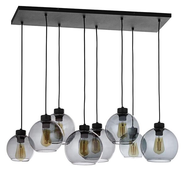 Lustr na lanku CUBUS 8xE27/60W/230V černá