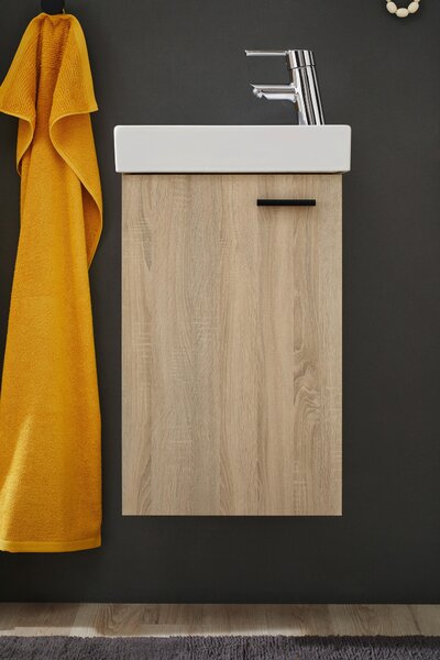 KOUPELNA PRO HOSTY, Sonoma dub, 40 cm home24 - Koupelnové série, Online Only