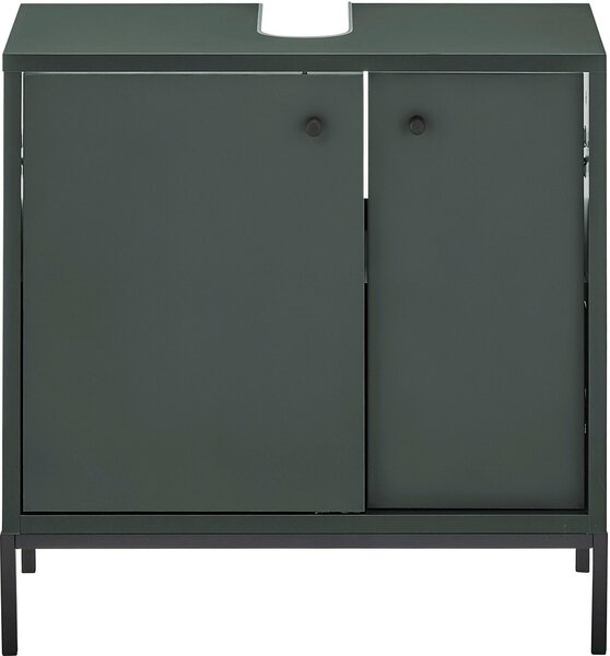 SKŘÍŇKA POD UMYVADLO, tmavě zelená, tmavě zelená, 60/62/32 cm Xora - Koupelnové série, Online Only