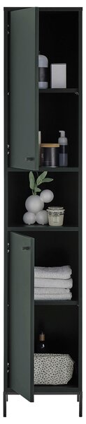 VYSOKÁ SKŘÍŇ, tmavě zelená, tmavě zelená, 38/197/32 cm Xora - Koupelnové série, Online Only