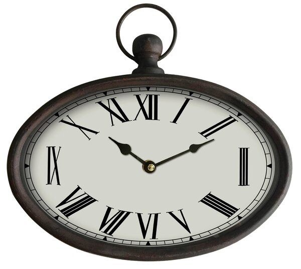 NÁSTĚNNÉ HODINY hnědá, černá, béžová 29/27 cm Ambia Home - Nástěnné hodiny
