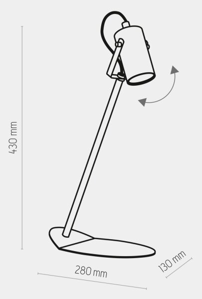 Stolní lampa REDO 1xGU10/10W/230V černá