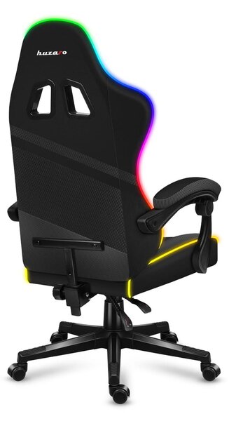 Herní křeslo Fusion 4.4 (černá + vícebarevná) (s LED osvětlením)