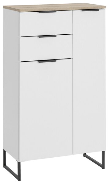 MIDI SKŘÍŇKA, bílá, barvy dubu, 60/106/32 cm home24 - Online Only koupelnové skříňky, Online Only