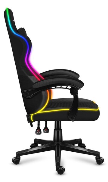 Herní křeslo Fusion 4.4 (černá + vícebarevná) (s LED osvětlením)