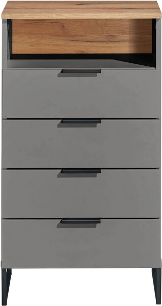 MIDI SKŘÍŇKA, šedá, barvy dubu, 50/91/32 cm home24 - Koupelnové série, Online Only