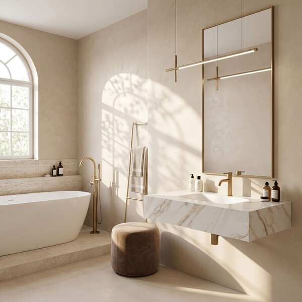Závěsné umyvadlo z kompozitního kamene REA Aresa 80x50 Grey Gold