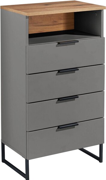 MIDI SKŘÍŇKA, šedá, barvy dubu, 50/91/32 cm home24 - Koupelnové série, Online Only