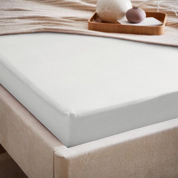ELASTICKÉ PROSTĚRADLO, biber, bílá, 100/200 cm Esposa - Prostěradla