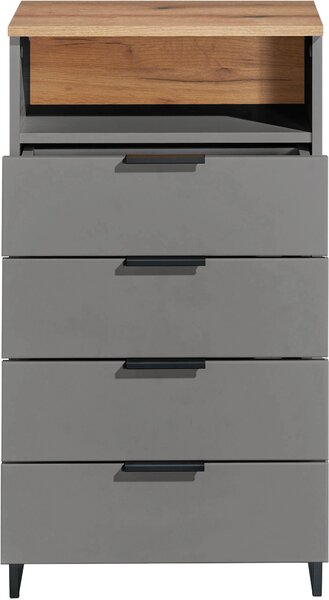 MIDI SKŘÍŇKA, šedá, barvy dubu, 50/91/32 cm home24 - Koupelnové série, Online Only