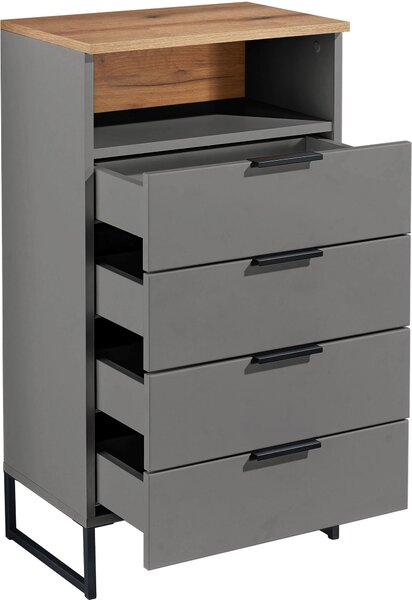 MIDI SKŘÍŇKA, šedá, barvy dubu, 50/91/32 cm home24 - Koupelnové série, Online Only