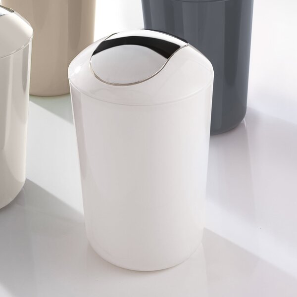 Kleine Wolke Glossy odpadkový koš 5 l chrom-bílá 5063115858