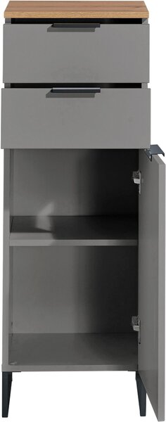 MIDI SKŘÍŇKA, šedá, barvy dubu, 38/106/32 cm home24 - Koupelnové série, Online Only