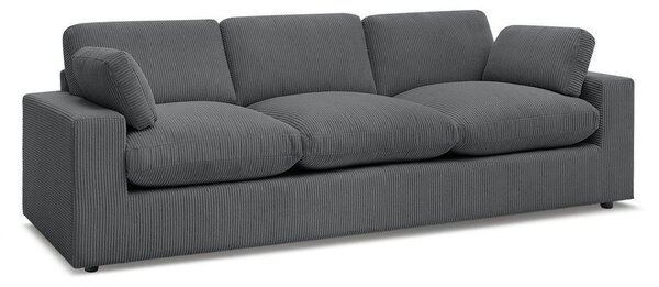 Tmavě šedá manšestrová pohovka 250 cm Belair – Bobochic Paris