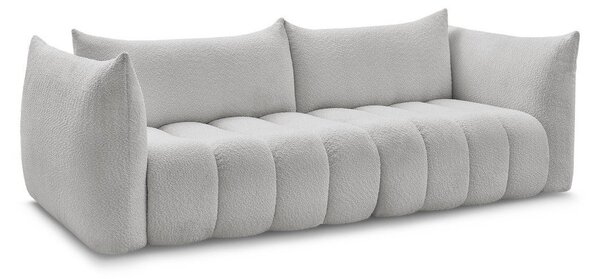 Světle šedá pohovka z textilie bouclé 286 cm Azra – Bobochic Paris