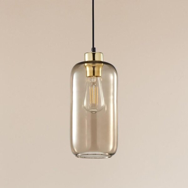 TK Lighting Marco závěsné svítidlo 1x15 W černá-hnědá 3314