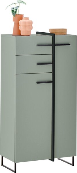 MIDI SKŘÍŇKA, zelená, černá, 60/119/35 cm home24 - Koupelnové série, Online Only