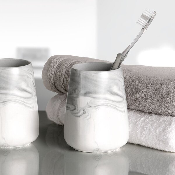 Kleine Wolke Marble kelímek na kartáčky bílá-šedá 5854901852