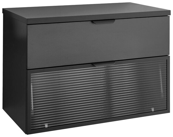 SKŘÍŇKA POD UMYVADLO, černá, černá, 80/55/46 cm home24 - Koupelnové série, Online Only