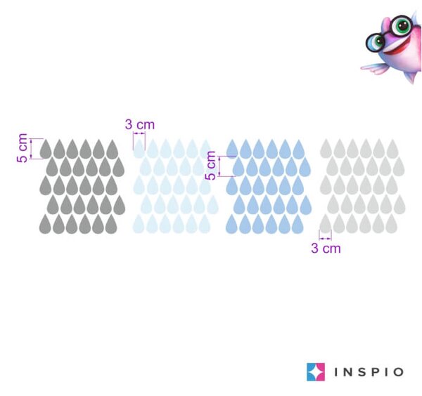 INSPIO Kapky - samolepky do dětského pokoje