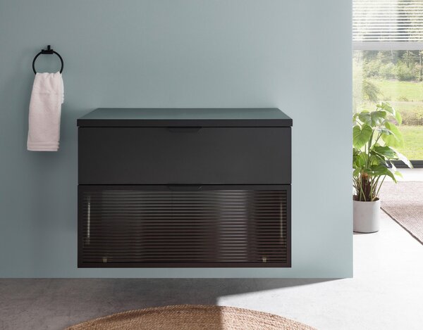 SKŘÍŇKA POD UMYVADLO, černá, černá, 80/55/46 cm home24 - Koupelnové série, Online Only