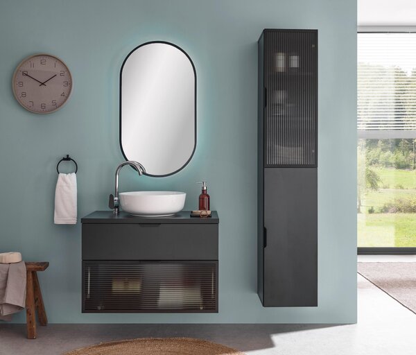 SKŘÍŇKA POD UMYVADLO, černá, černá, 80/55/46 cm home24 - Koupelnové série, Online Only