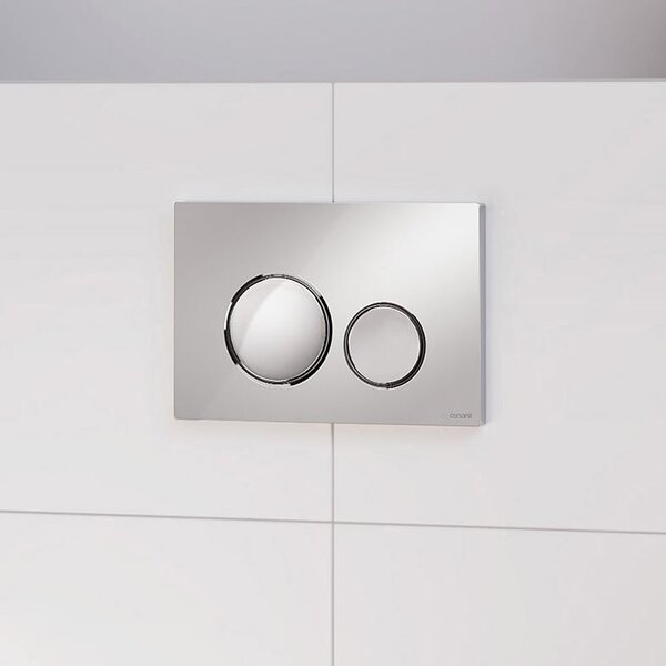 Cersanit Luna splachovací tlačítko pro WC lesklý chrom-matný chrom K97-0571