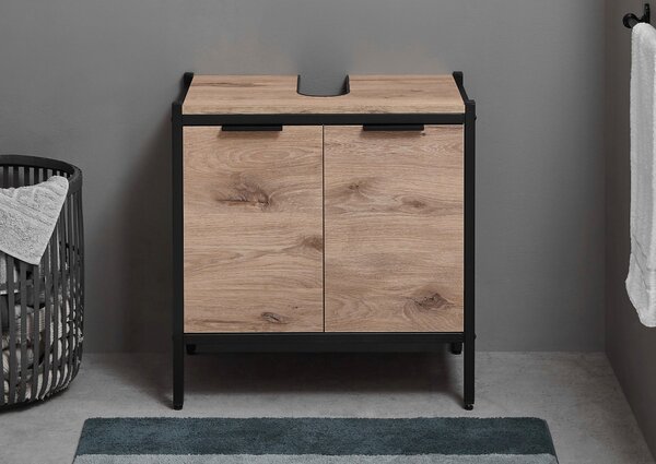 SKŘÍŇKA POD UMYVADLO, barvy dubu, barvy dubu, 60/60/35 cm home24 - Koupelnové série, Online Only