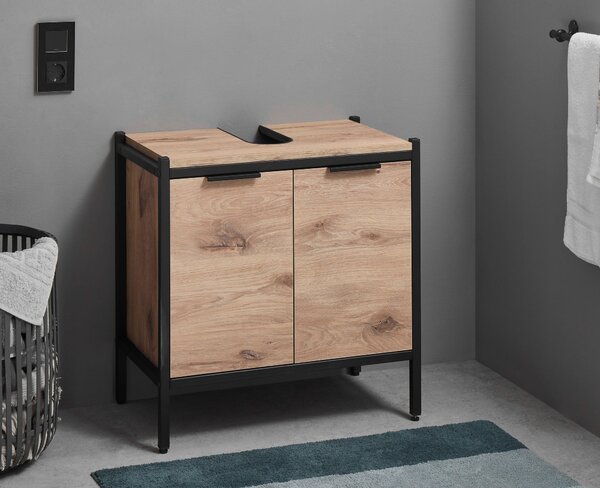 SKŘÍŇKA POD UMYVADLO, barvy dubu, barvy dubu, 60/60/35 cm home24 - Koupelnové série, Online Only
