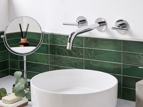 Nástěnná umyvadlová baterie ISHINCA Mosaz Stříbrná