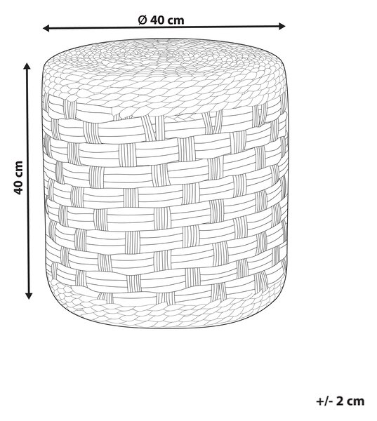Puf BASSLET Proutí Béžová