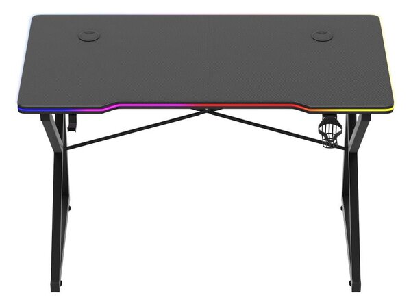 PC stolek Hyperion 1.7 (černá + vícebarevná) (s LED osvětlením)