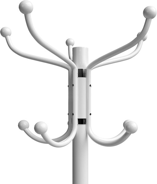 FurniGO Stojanový věšák na oděvy – bílý 173cm