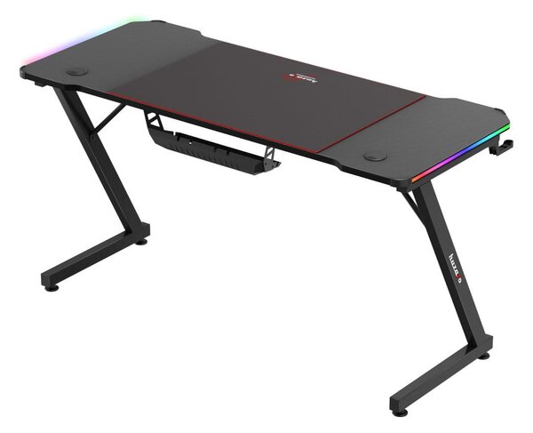 PC stolek Hyperion 3.3 (černá + vícebarevná) (s LED osvětlením)