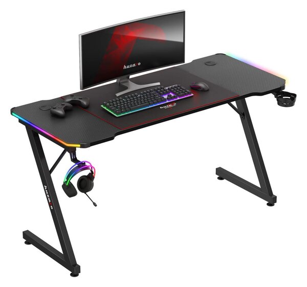 PC stolek Hyperion 3.3 (černá + vícebarevná) (s LED osvětlením)