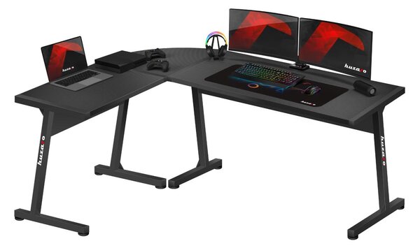 Rohový PC stolek Hyperion 6.0 (černá)