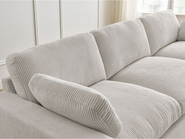 Béžová manšestrová pohovka 250 cm Belair – Bobochic Paris