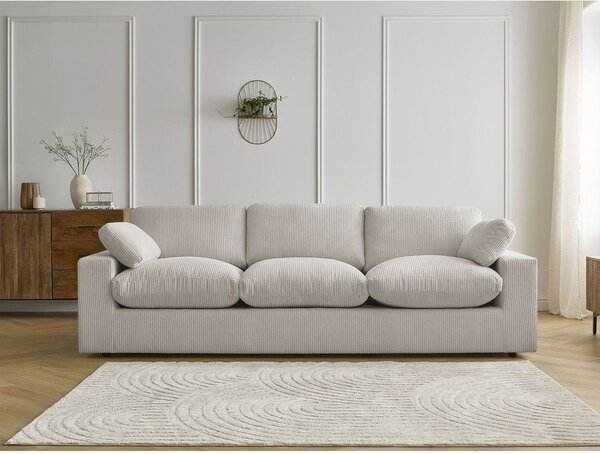 Béžová manšestrová pohovka 250 cm Belair – Bobochic Paris