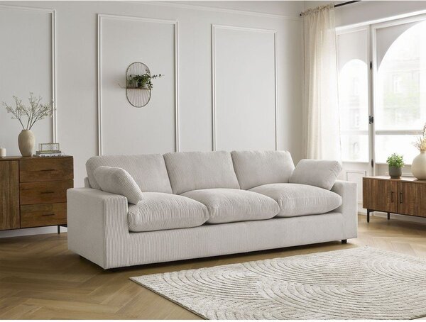 Béžová manšestrová pohovka 250 cm Belair – Bobochic Paris