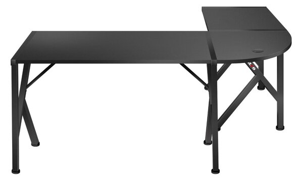 Rohový PC stolek Hyperion 6.3 (černá)
