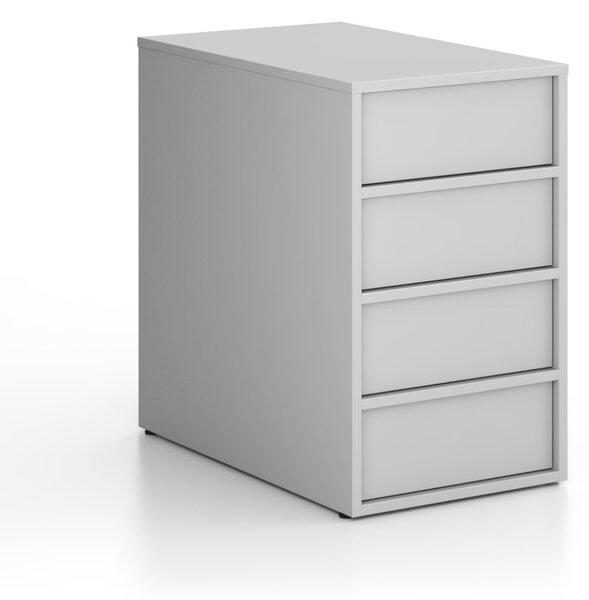 Kancelářský přístavný kontejner FRAME, 428 x 763 x 721 mm, šedá