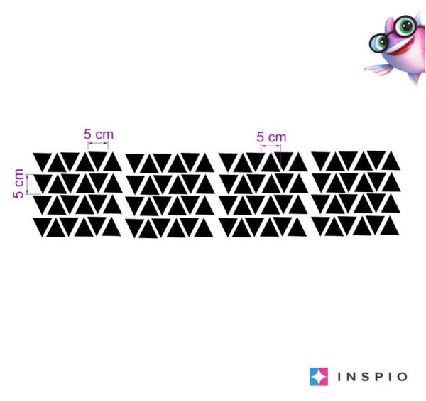 INSPIO Trojúhelníky v černé barvě - samolepky na zeď