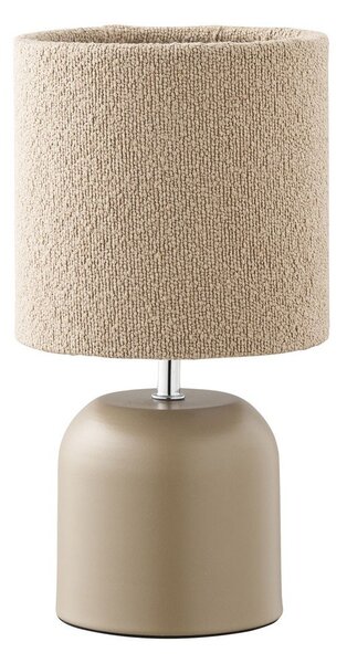 Béžová kovová stolní lampa s textilním stínidlem (výška 24 cm) Morley – House Nordic